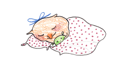 Illustration av figur som sover